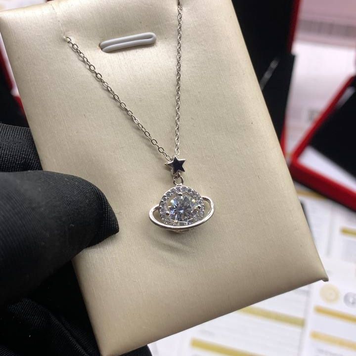 VVS Moissanite Diamond Female Necklace