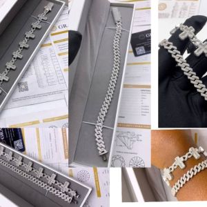 VVS Moissanite Diamond Cross Infinity Bracelet and