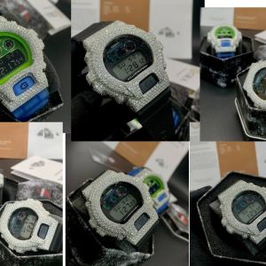 VVS Moissanite Diamond G Shock Watches in differen