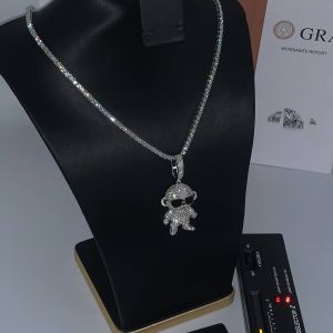VVS Mossainite Diamond Tennis Neckchain and Iced o