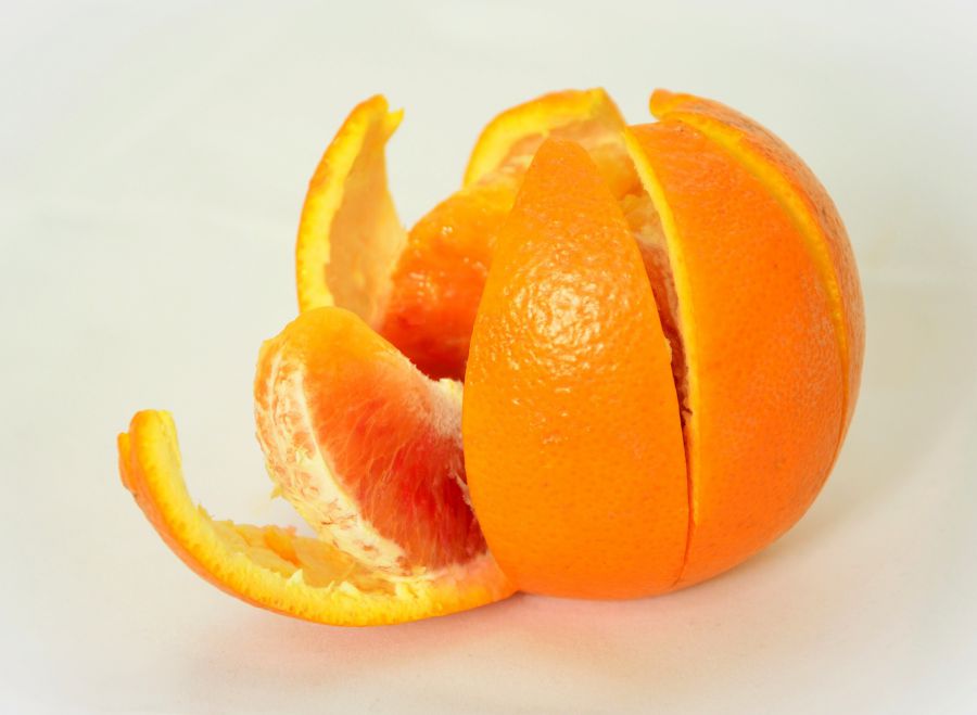 Homemade Orange peel tea improves digestion and bo