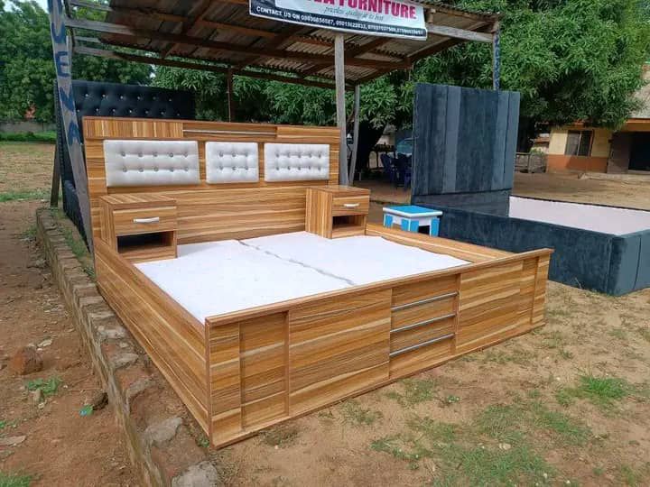 Light brown bed